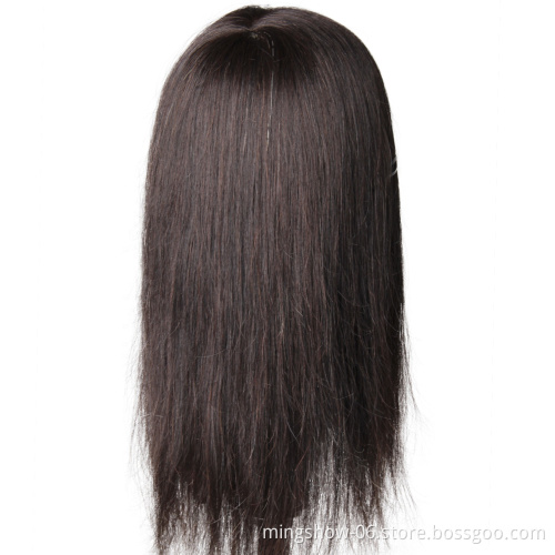 100% Real Human Hair Training Head Hairdressing Cutting Doll Mannequin